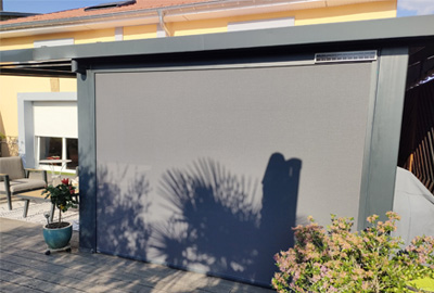 Pergola aluminium — réalisation KB Menuiserie
