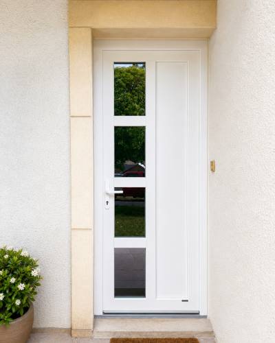 Porte d'entrée — réalisation KB Menuiserie